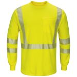 Picture of Bulwark® SMK8 Men's Lightweight FR Hi-Visibility Long Sleeve T-Shirt