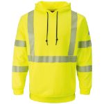 Picture of Bulwark® SMH4 Men's Fleece FR Hi-Visibility Pullover Hooded Sweatshirt