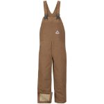 Picture of Bulwark® BLN6 Men's Heavyweight FR Insulated Brown Duck  Bib Overall with Knee Zip