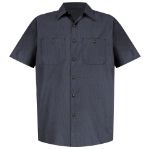 Picture of Red Kap® SP24GB Men's Short Sleeve Geometric Microcheck Work Shirt