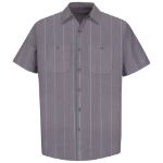 Picture of Red Kap® SP24CR Men's Short Sleeve Industrial Stripe Work Shirt