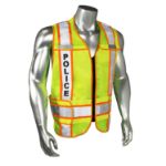 Picture of Radians LHV-207-3G Police Safety Vest - Police - Orange Trim - Green - Size 2X-4X