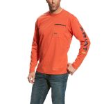 Picture of Ariat 10023922 REBAR WORKMAN LOGO LS T-SHRT